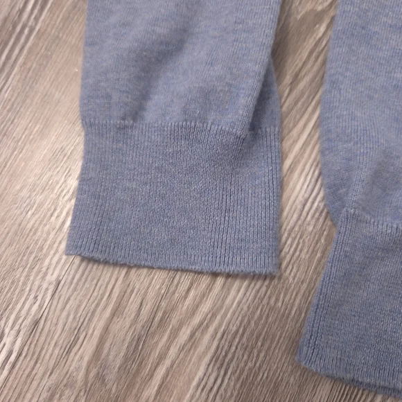 Brooks Brothers Sweater Mens Medium Gray 100% Cotton Pullover V Neck V - Picture 5 of 10